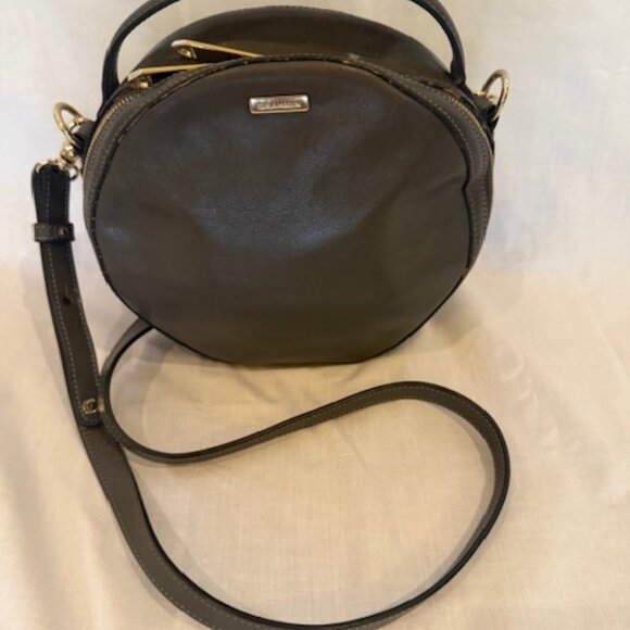 Brahmin Smooth Leather Topsail Crossbody Bag Olive Green - Picture 3 of 10